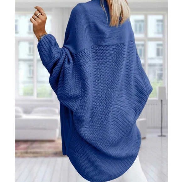 Cozy Solid Knit Open Front Loose Fit Cardigan - Picture 6 of 7